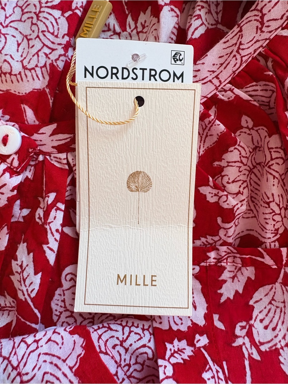 NWT Mille Naomi Red Zinnia Blouson Short Sleeve Top Size XS - Picture 10 of 10